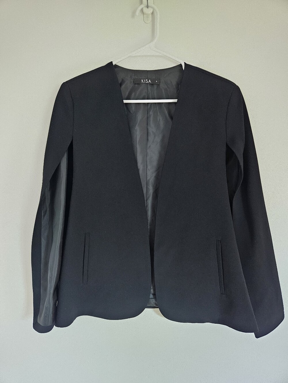 Kisa Black Cape Blazer